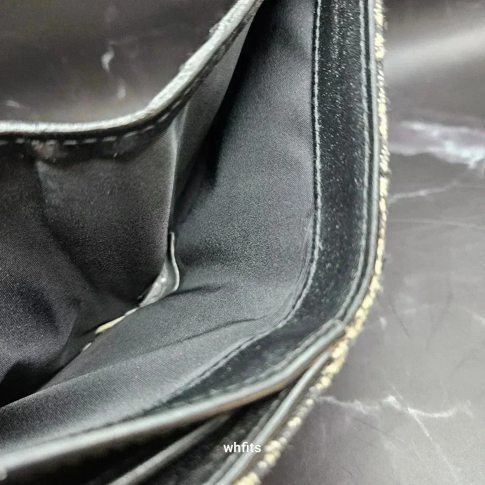 Christian Dior Trotter Canvas Trifold Wallet with dust bag and box.